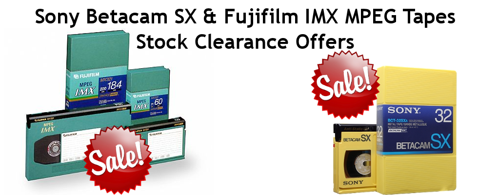 Sony Betacam SX Fujifilm IMX MPEG Tapes Clearance